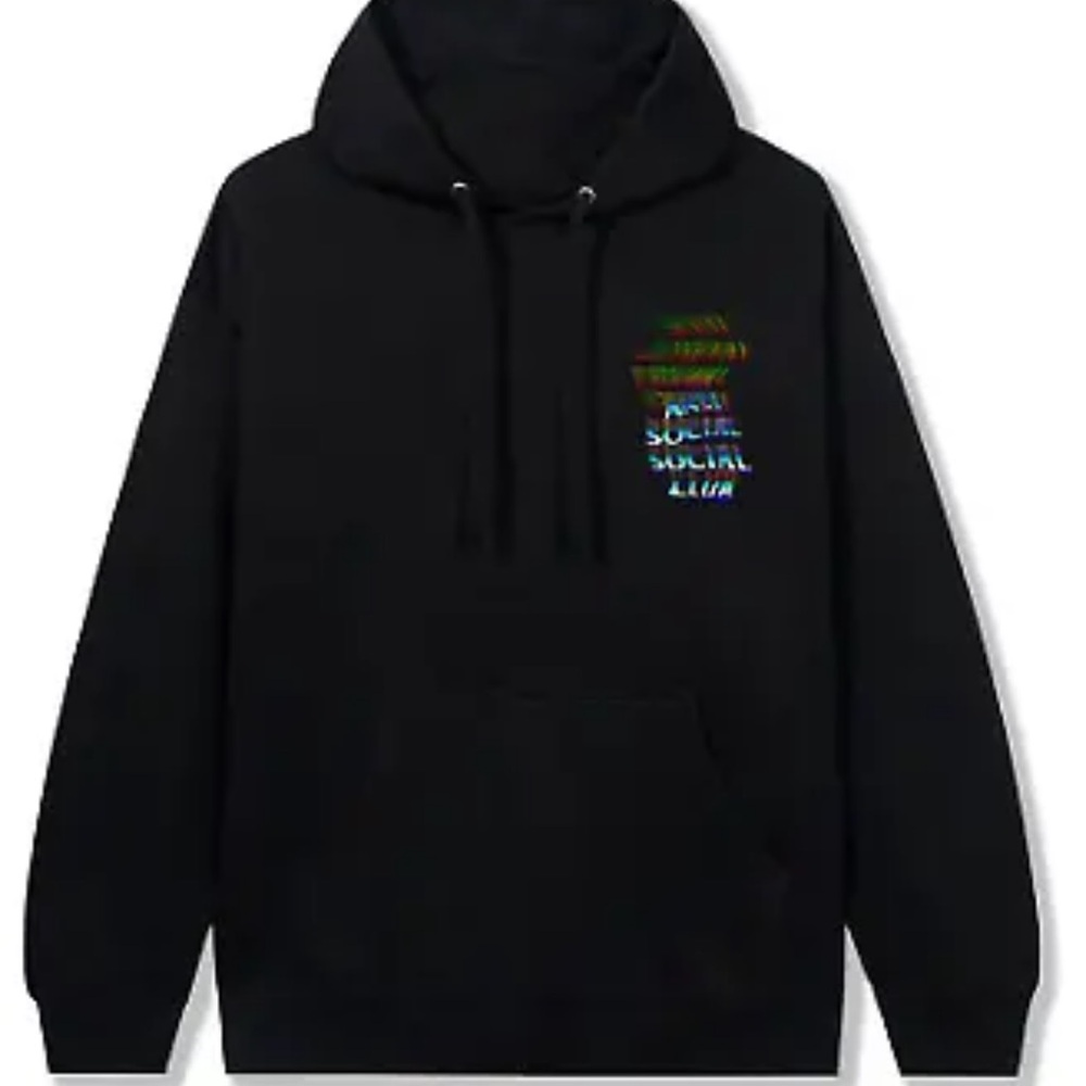 Anti Social Social Club Channel 747 Black Hoodie XL *AUTHENTIC*